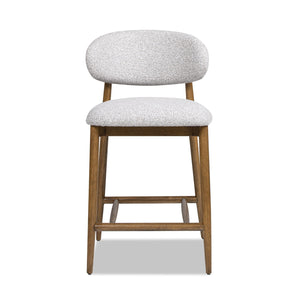 Locke - Modern Upholstered Counter Stool With Frame - Salt / Pepper by Couch.com