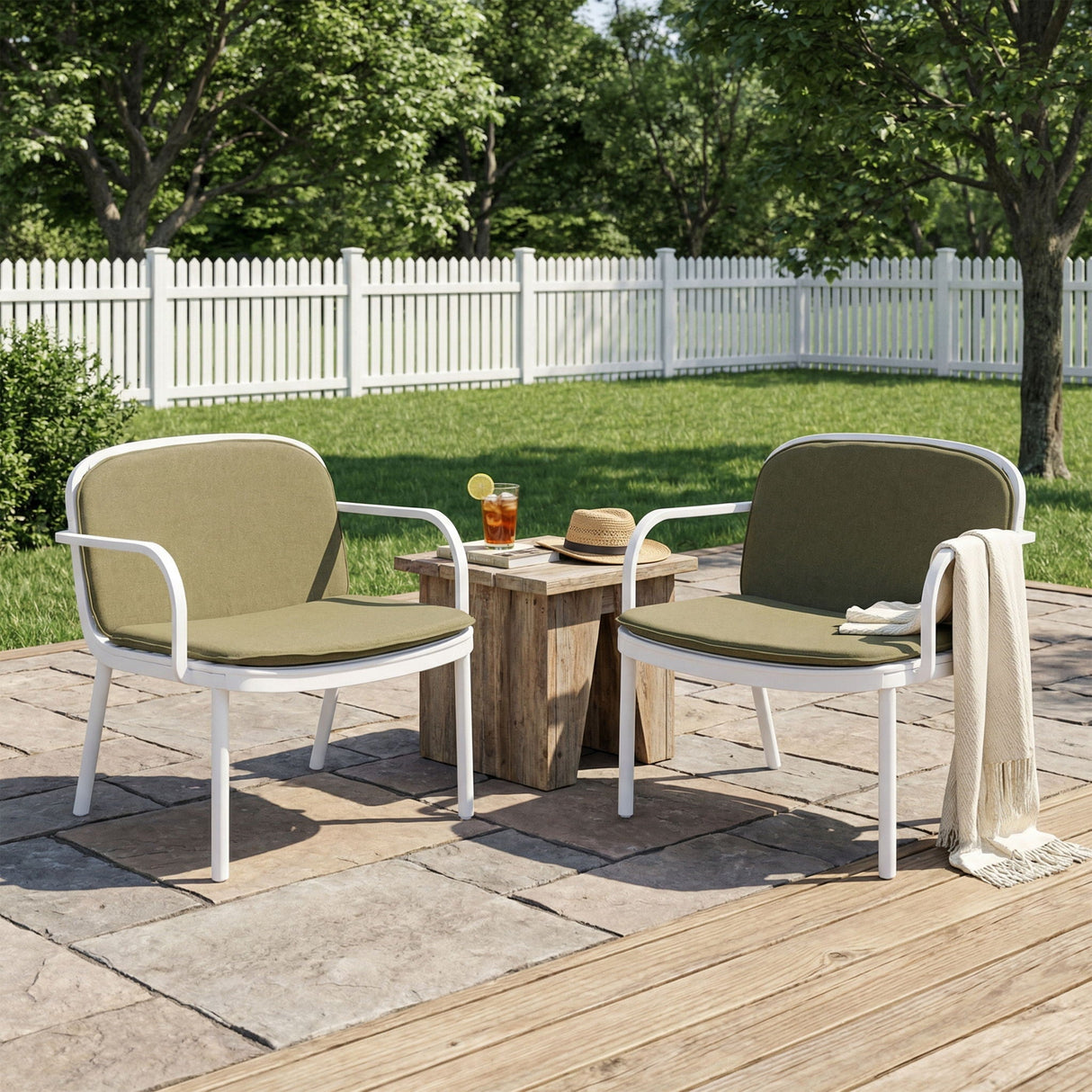 Luna Outdoor Club Chair Set of 2
