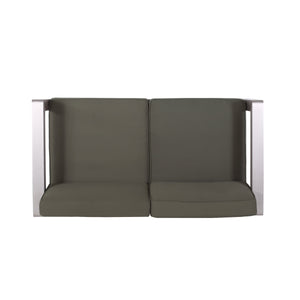 Outdoor Aluminum Loveseat – Low-Profile Patio Seating with Deep Cushions