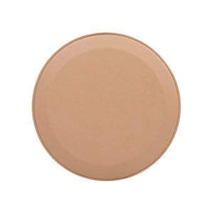 Mode - Leatherette Round C-Shaped Sofa Side Table - Saddle Brown by Couch.com