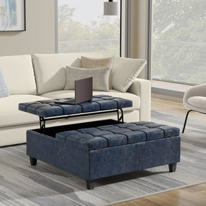 Harrison - Upholstered Coffee Table Storage Ottoman by Couch.com