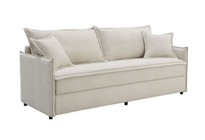Elisea - Sleeper Sectional Sofa With 2 Toss Pillows - Beige by Couch.com