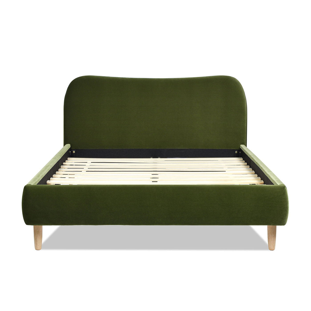 Roman - Curved Headboard Upholstered Platform Bed by Couch.com
