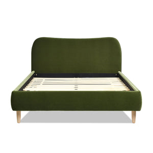 Roman - Curved Headboard Upholstered Platform Bed by Couch.com