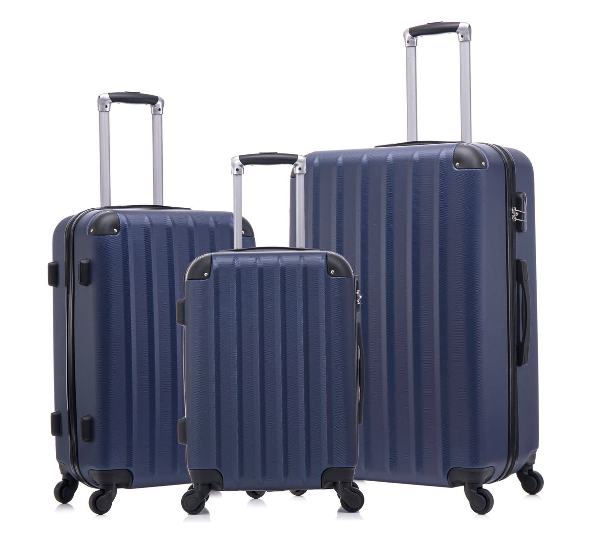 3 Piece Hard Luggage Set With Universal Wheels And Luggage Password Lock, 20 / 24 / 28" by Couch.com