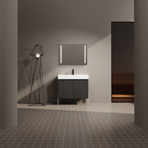 Freestanding Bathroom Vanity With Resin Sink And Storage Cabinet by Couch.com