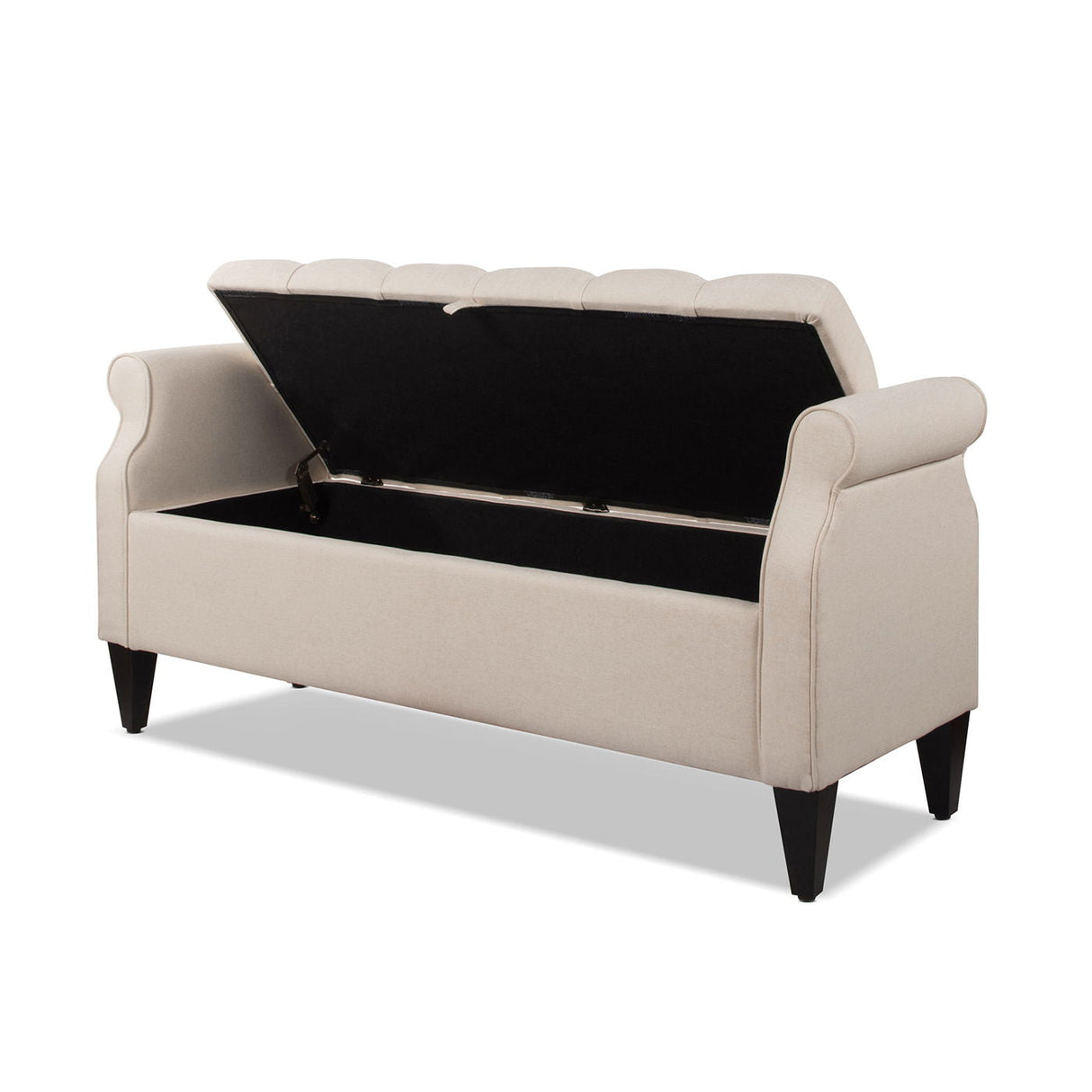 Jacqueline - Tufted Roll Arm Storage Bench by Couch.com