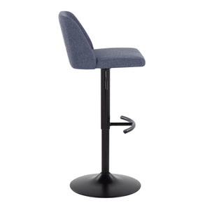 Toriano - Contemporary Adjustable Bar Stool With Rounded T Footrest (Set of 2) by Couch.com
