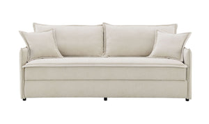 Elisea - Sleeper Sectional Sofa With 2 Toss Pillows - Beige by Couch.com
