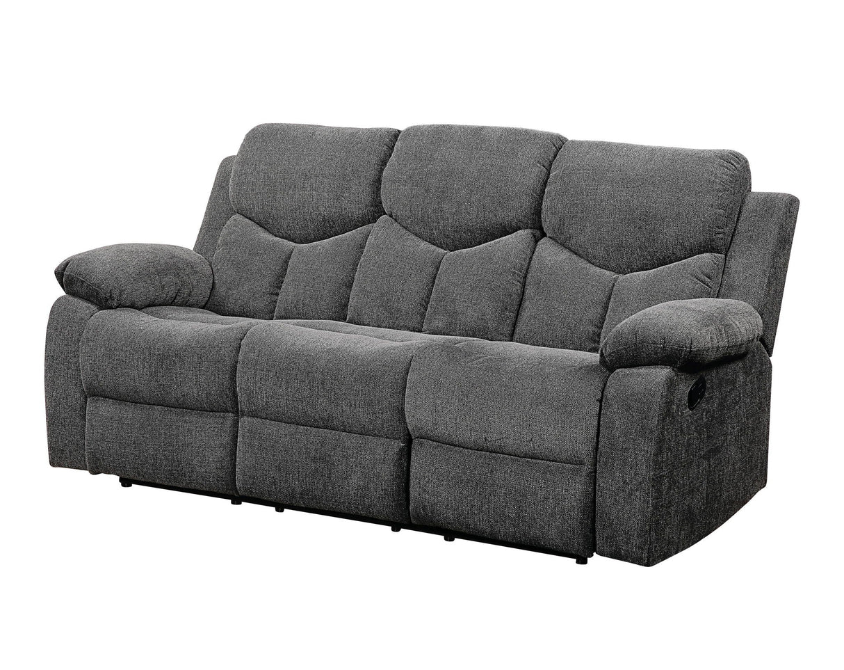 Kalen - Chenille Sofa With Drop Down Table - Gray by Couch.com