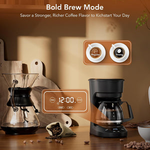 5-Cup Drip Coffee Maker - Programmable, Auto Brew, Auto Pause, Keep Warm Function CM3710H