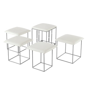 Brisa 5 Piece Nesting Ottoman/Stool Set