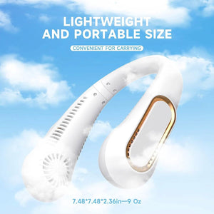 5 Speeds Adjustable USB Rechargeable Battery Powered Personal Neck Fan