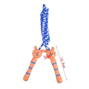 5 Styles Kids Jump Ropes Wood Handle Sport Bodybuilding Fitness Lovely Skipping Ropes Wood Handle Children Adjustable Cotton Skipping Rope With Wooden Handle For Boys And Girls