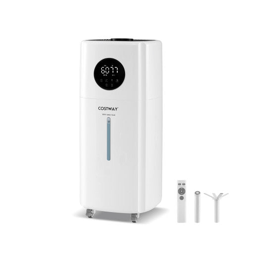 5.5Gal Humidifier with 360 ° Nozzles and Wheels for Large Room-White