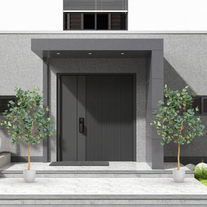 5.5 Feet Artificial Eucalyptus Tree with 517 Silver Dollar Leaves-2 Pack