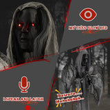 5.5ft Halloween Animatronic Decoration with Light Up Eyes and Shaking Wings