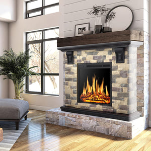 50 Inch Electric Fireplace Stone Mantel Package Y4926