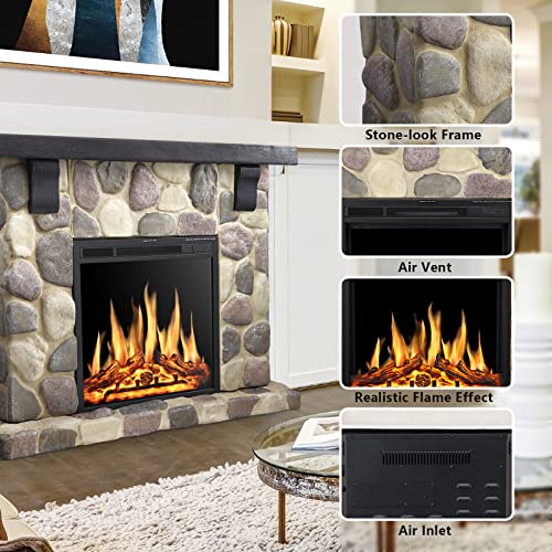 50 Inch Electric Fireplace Stone Mantel Package Y4926