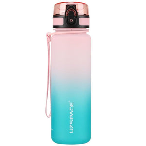 500/1000ml Sport Water Bottle BPA Free With Bounce Lid Time Marker Leak-proof Frosted Plastic Cup for Outdoor Fitness Gym  Motivational Sports Water Bottle with Time Marker Leakproof Drinking Bottle for Fitness Gym Outdoor Cycling Running Hiking
