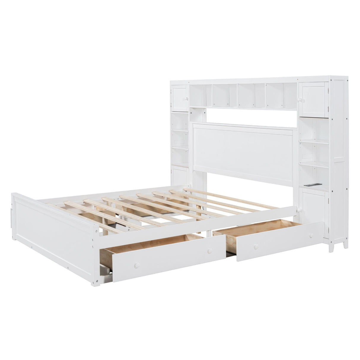 Bed With All In One Cabinet, Shelf And Sockets by Couch.com