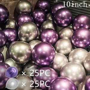 50/15pcs 10inch Gold Silver Black Metal Latex Confetti Balloons For Wedding Decorations  Birthday Party Decorations Bridal Showers Baby Showers