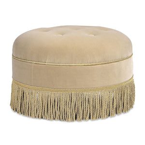 Yolanda - Round Upholstered Accent Ottoman by Couch.com