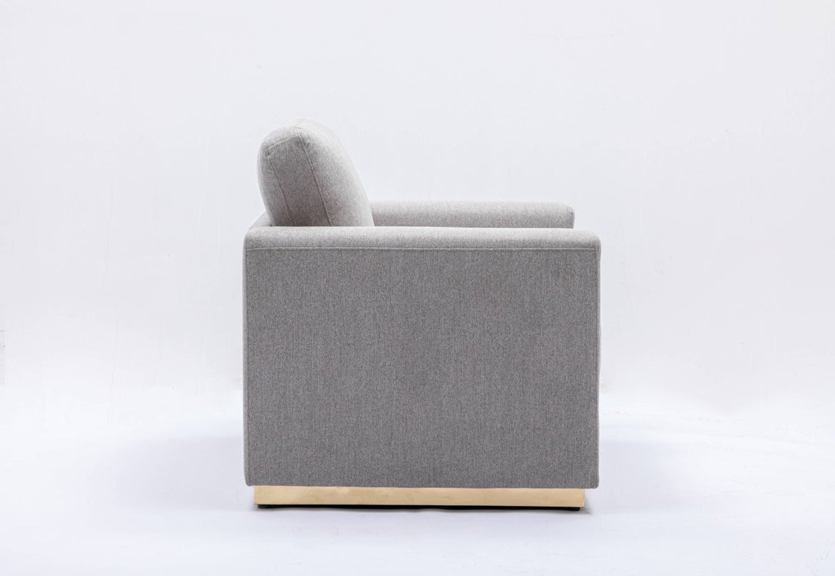 Valin - Linen Loveseat For Living Room - Gray by Couch.com