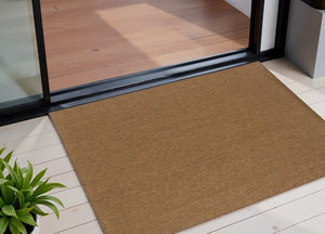 2' X 4' Tan Stain Resistant Indoor Outdoor Area Rug
