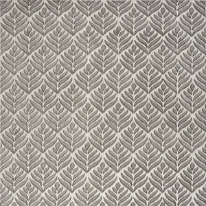 9' X 12' Charcoal Floral Stain Resistant Non Skid Area Rug