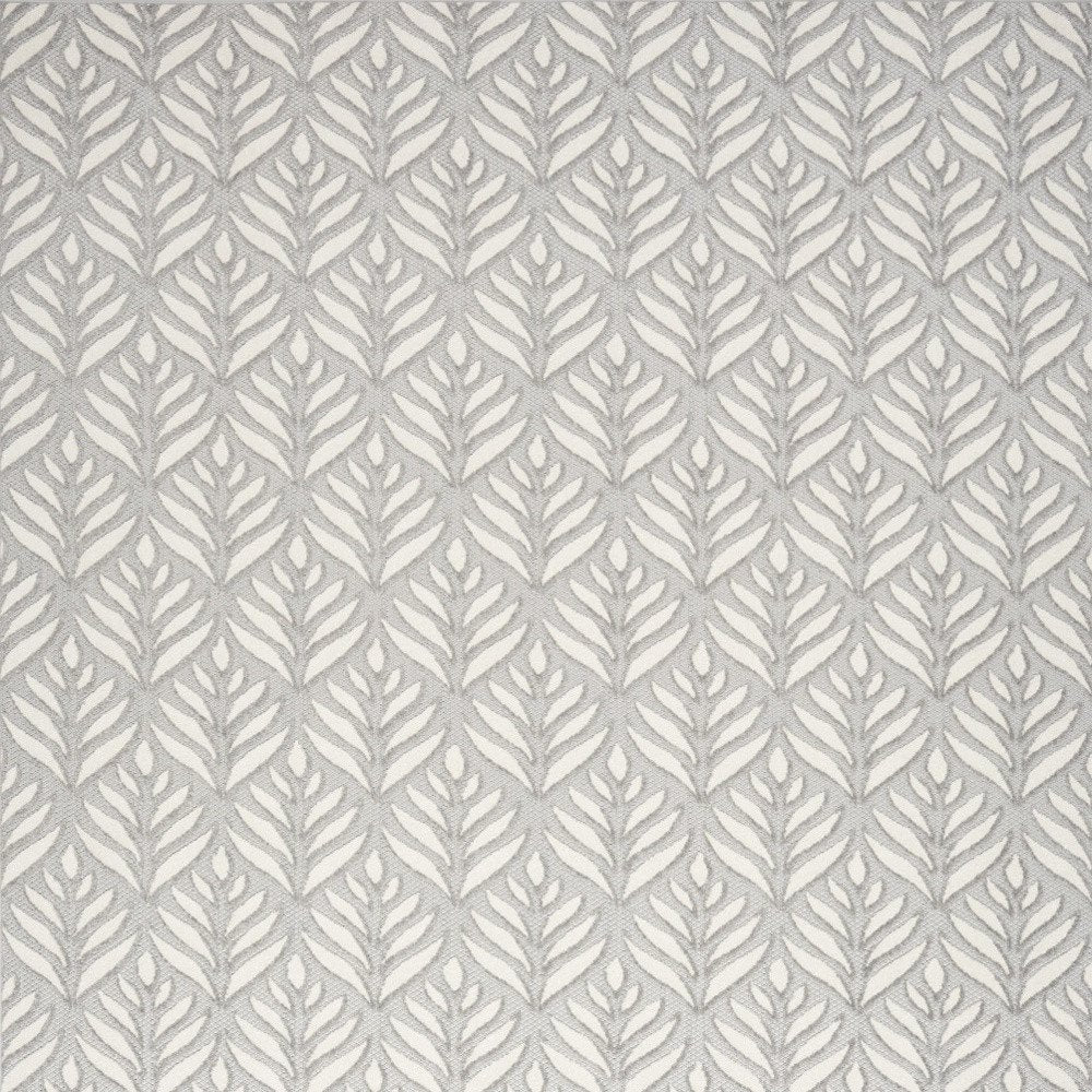 5' X 8' Grey Floral Stain Resistant Non Skid Area Rug