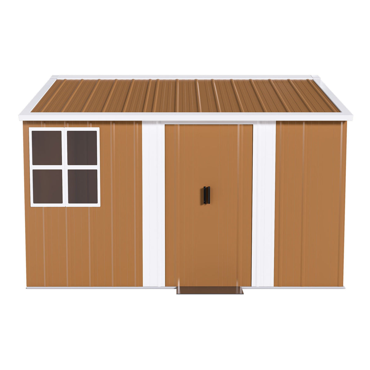 Heavy Duty Metal Storage Shed With Windows And Lockable Door, Weatherproof Outdoor Garden Shed by Couch.com