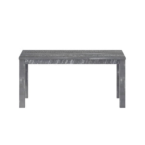 63" White Solid Wood Dining Table