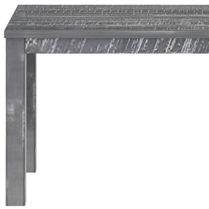 35" Gray Solid Wood Dining Table