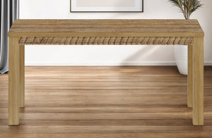 35" Gray Solid Wood Dining Table