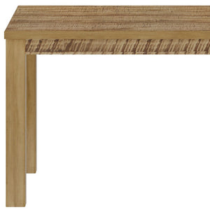 35" Gray Solid Wood Dining Table