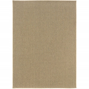 2' X 4' Beige Stain Resistant Indoor Outdoor Area Rug