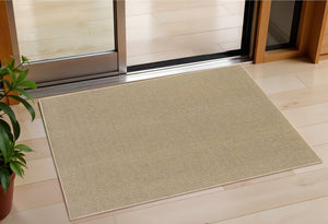 2' X 4' Beige Stain Resistant Indoor Outdoor Area Rug