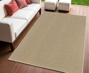 4' X 6' Beige Stain Resistant Indoor Outdoor Area Rug
