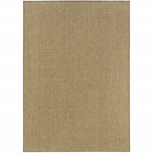 8' X 11' Tan Stain Resistant Indoor Outdoor Area Rug