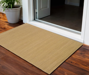 2' X 4' Beige Stain Resistant Indoor Outdoor Area Rug