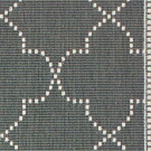 8' X 11' Gray and Ivory Geometric Stain Resistant Indoor Outdoor Area Rug