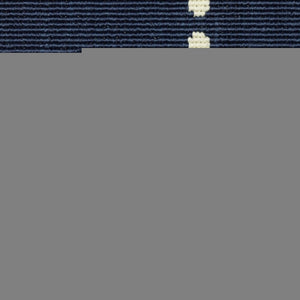 2' X 4' Blue and Ivory Geometric Stain Resistant Indoor Outdoor Area Rug