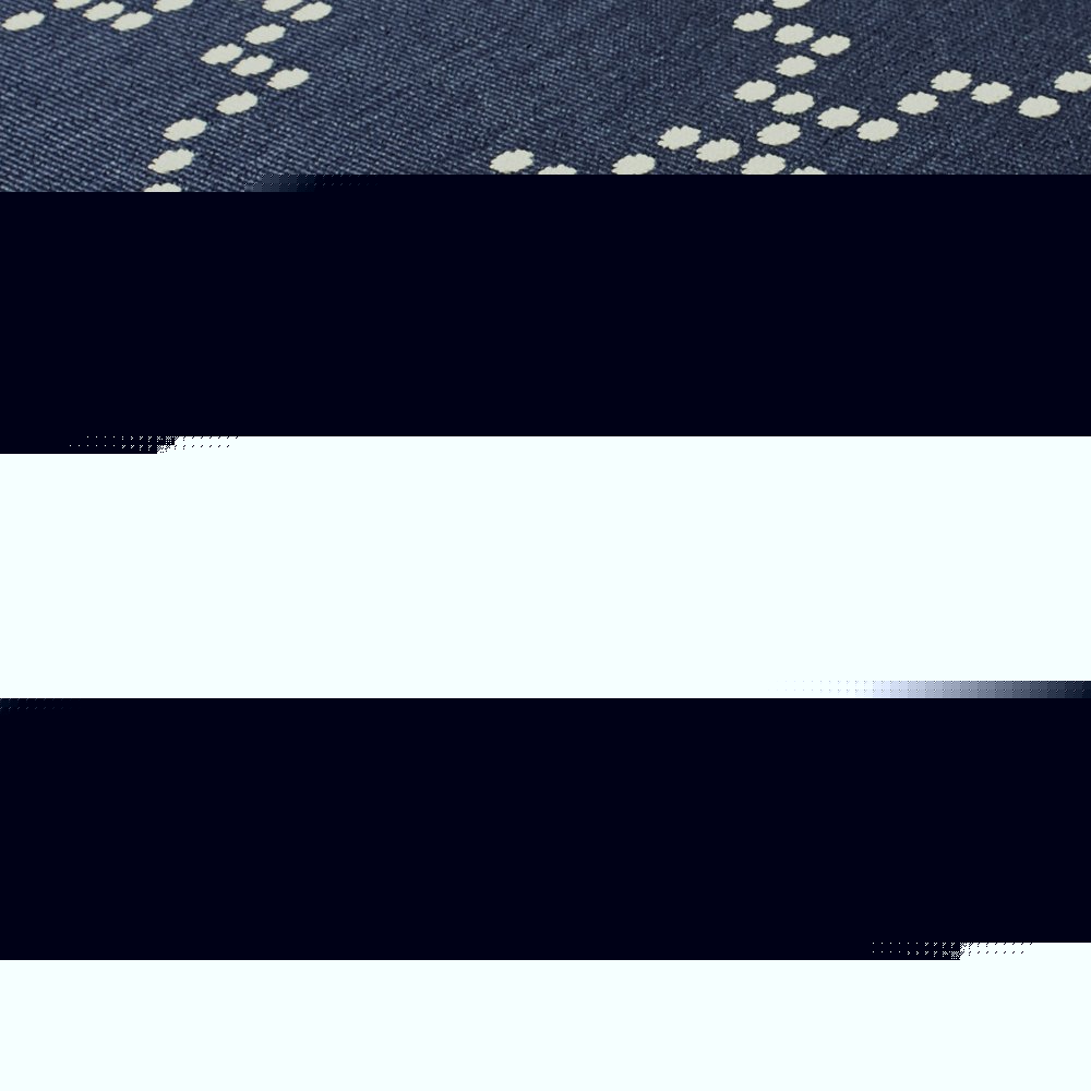 4' X 6' Blue and Ivory Geometric Stain Resistant Indoor Outdoor Area Rug