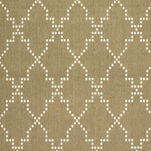 2' X 4' Tan Geometric Stain Resistant Indoor Outdoor Area Rug