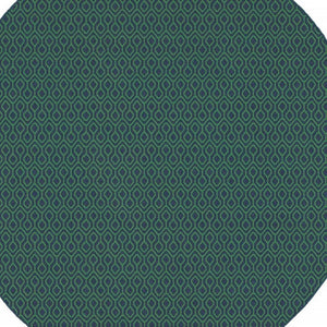 8' X 8' Blue and Green Round Geometric Stain Resistant Indoor Outdoor Area Rug