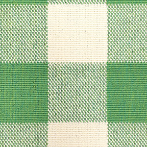 5' X 8' Green and Ivory Geometric Stain Resistant Indoor Outdoor Area Rug