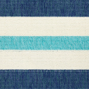 8' X 11' Blue and Ivory Geometric Stain Resistant Indoor Outdoor Area Rug