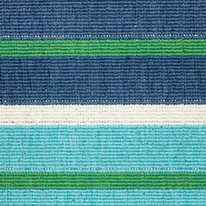 4' X 6' Blue and Green Geometric Stain Resistant Indoor Outdoor Area Rug