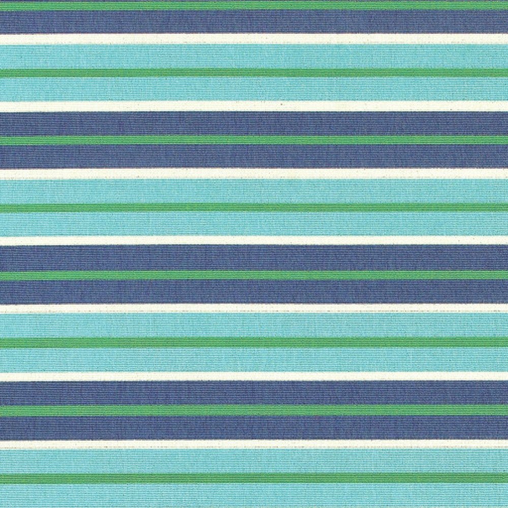 5' X 8' Blue and Green Geometric Stain Resistant Indoor Outdoor Area Rug